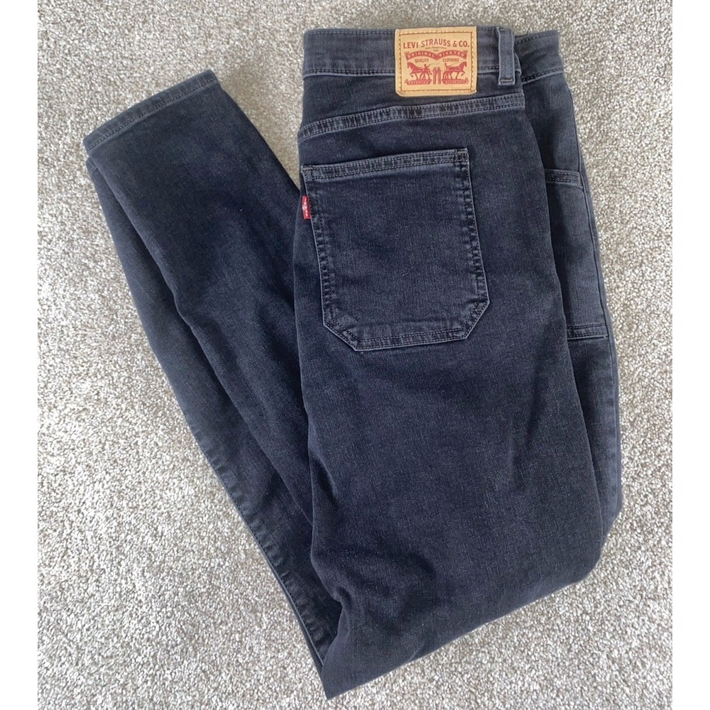 Levi's 721 High Rise Skinny 33 (33x30) Black Jeans Skater Y2K Cotton Stretch